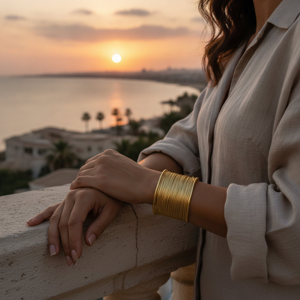 [Bang-79-2] The Twist Cuff (2.Gold)