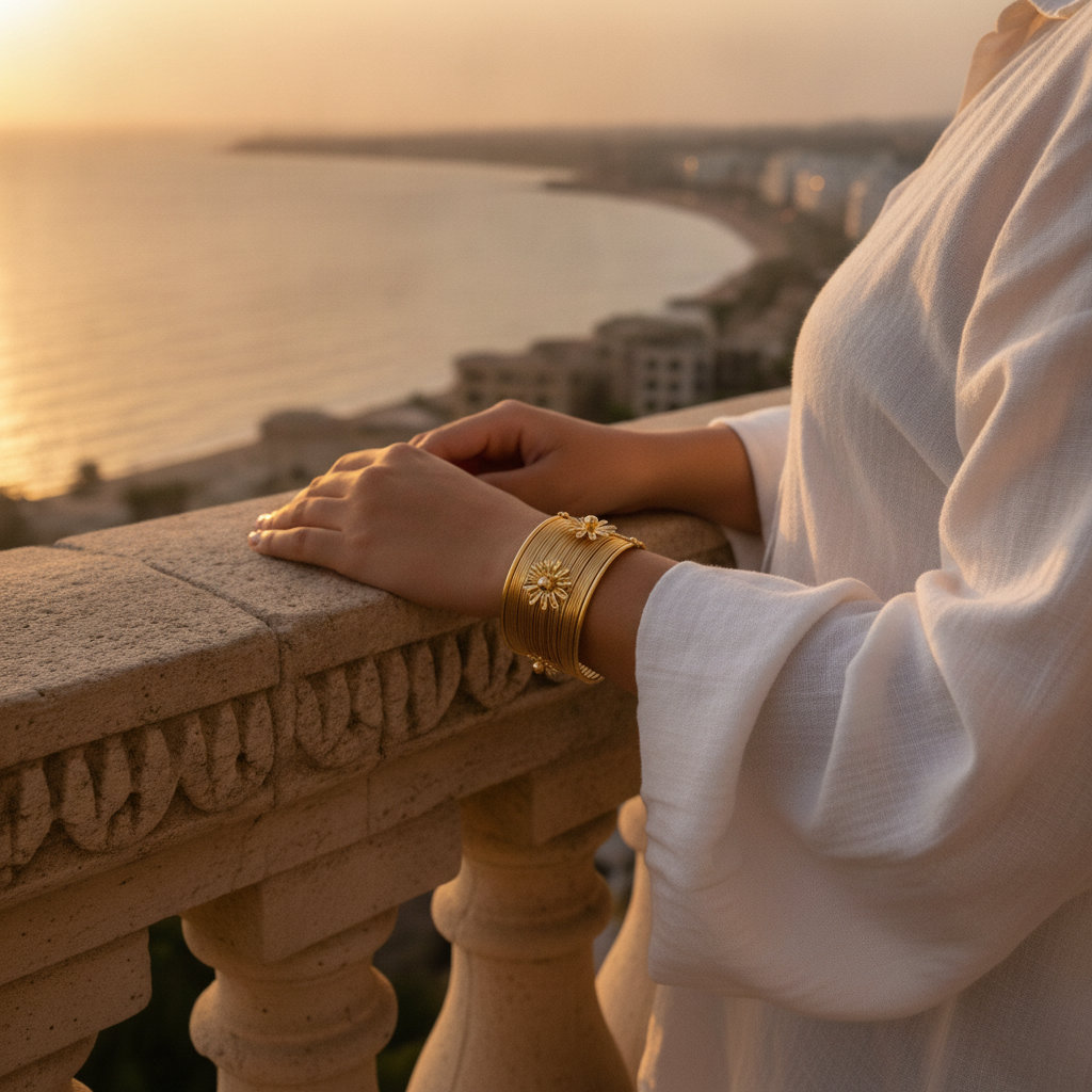 [Bang-79-4] The Twist Cuff (4.Gold)