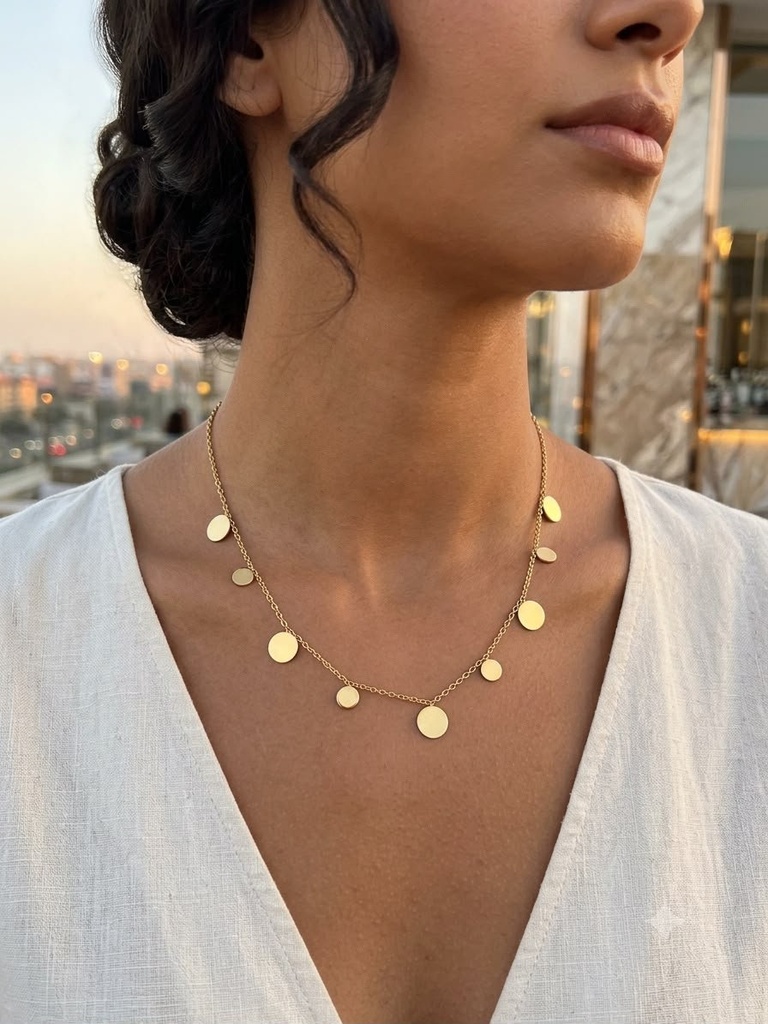 [Neck-81-4] Charm-ing (Circle.Gold)