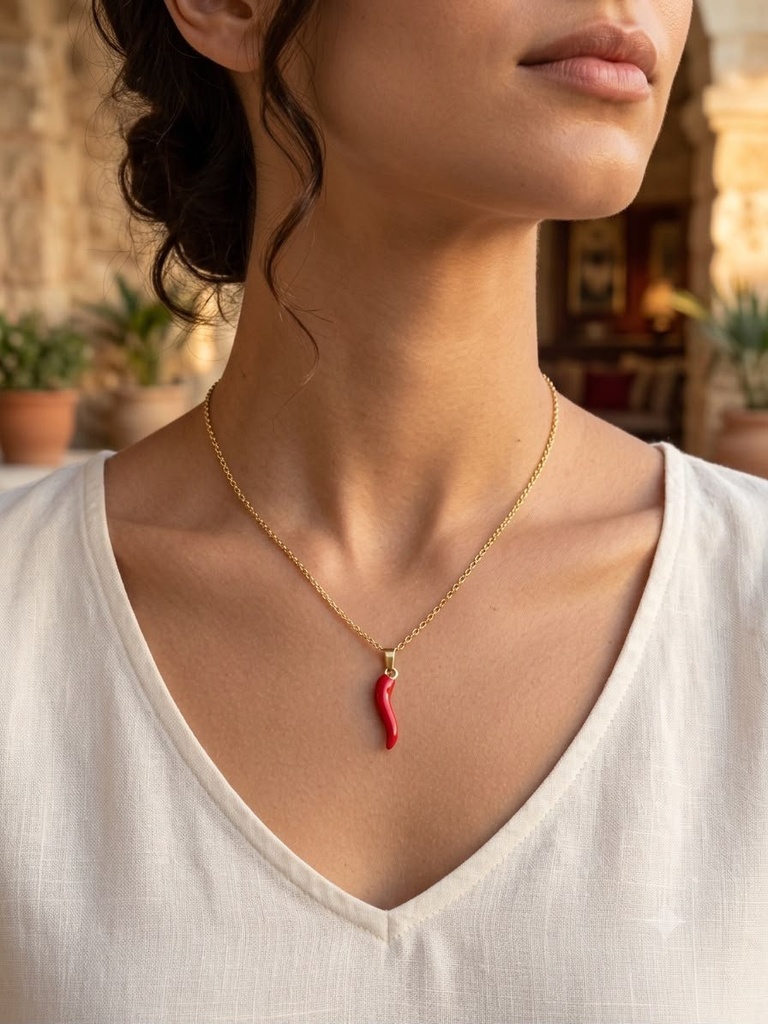 [Neck-81-12] Charm-ing (Pepper.Gold)