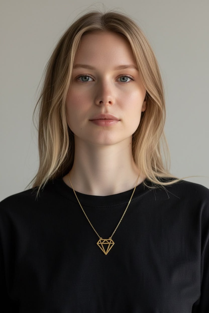 [Neck-81-17] Charm-ing (Super-Diamond.Gold)