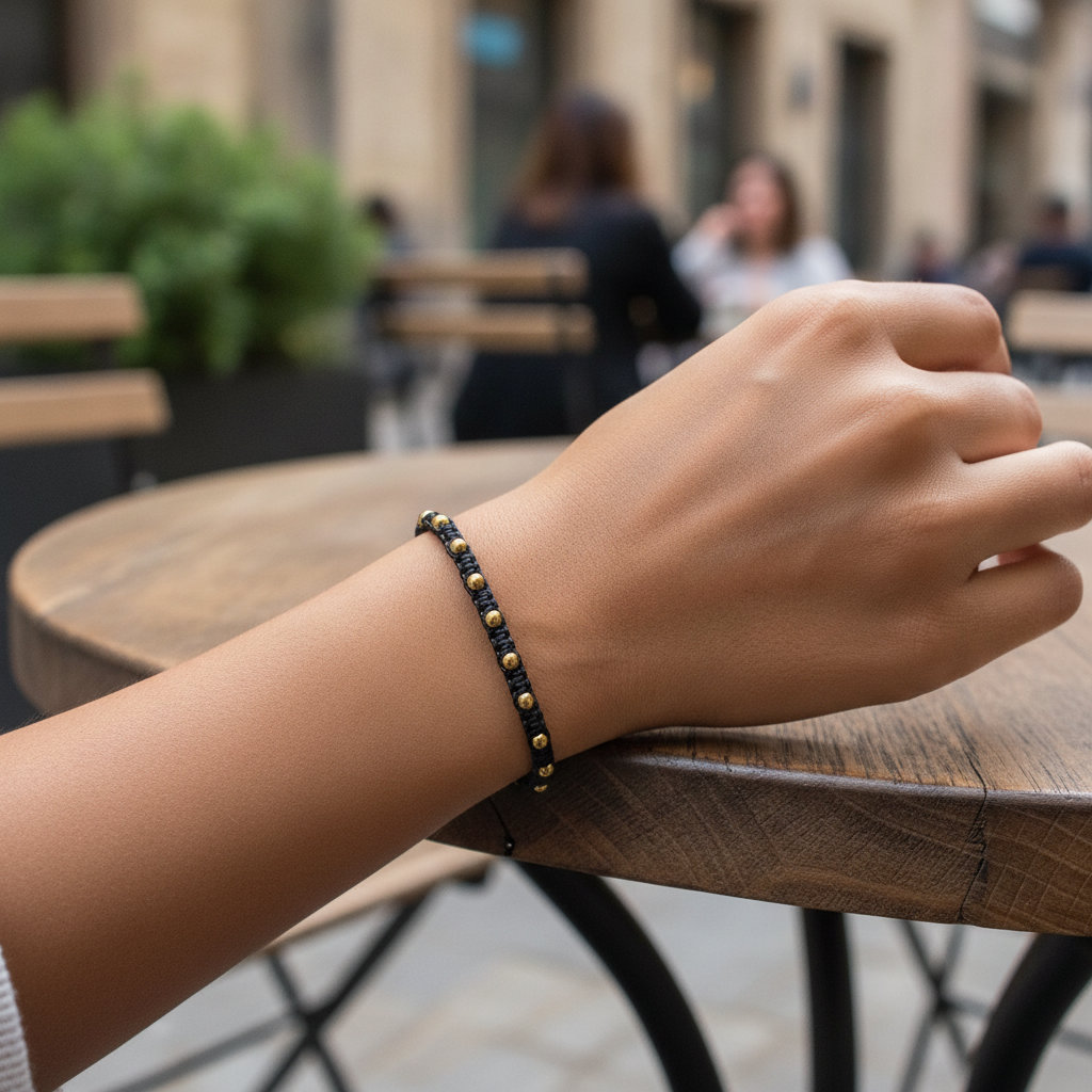 [Stri-84-11] Everyday Link (Gold Studs.Black & Gold)