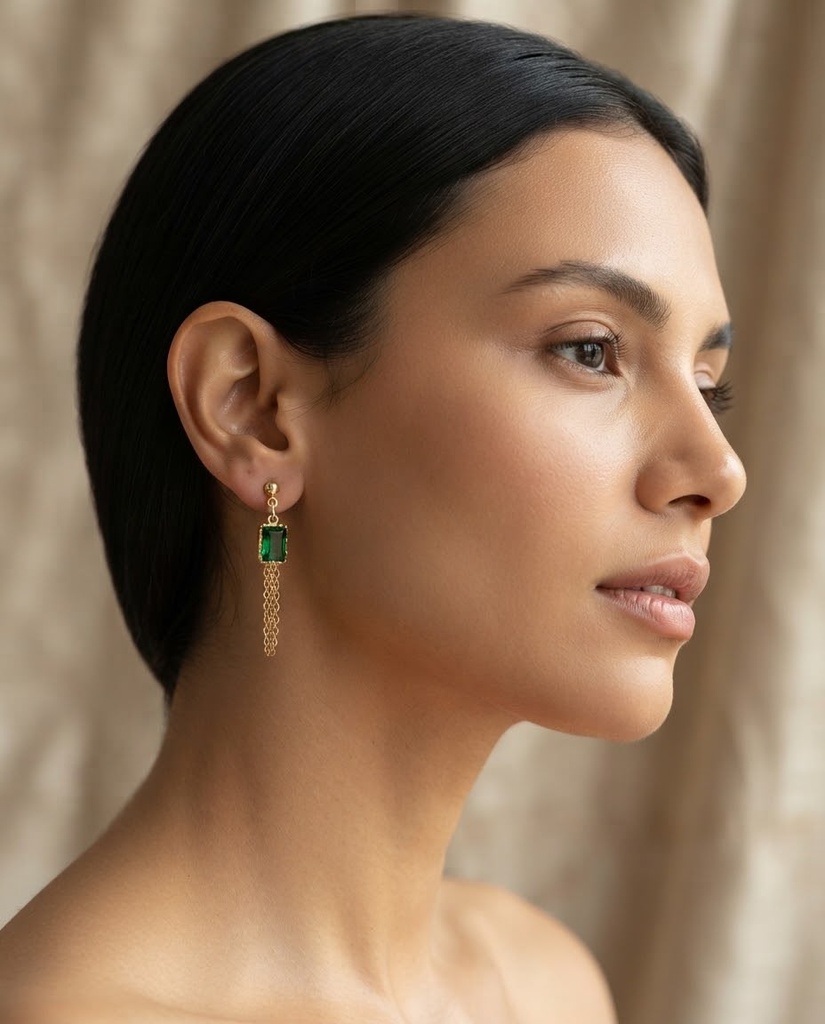 [Eari-00050-3] Studs (Green Pin)