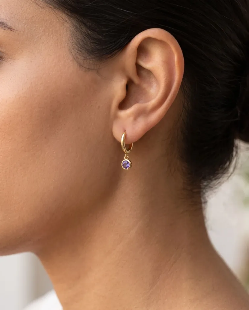 [Eari-00050-9] Studs (Purple Circle)