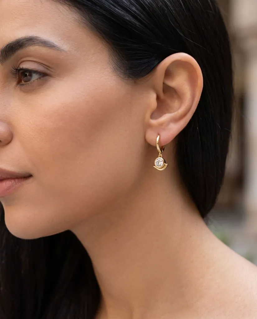 [Eari-00050-17] Studs (White Diamond)