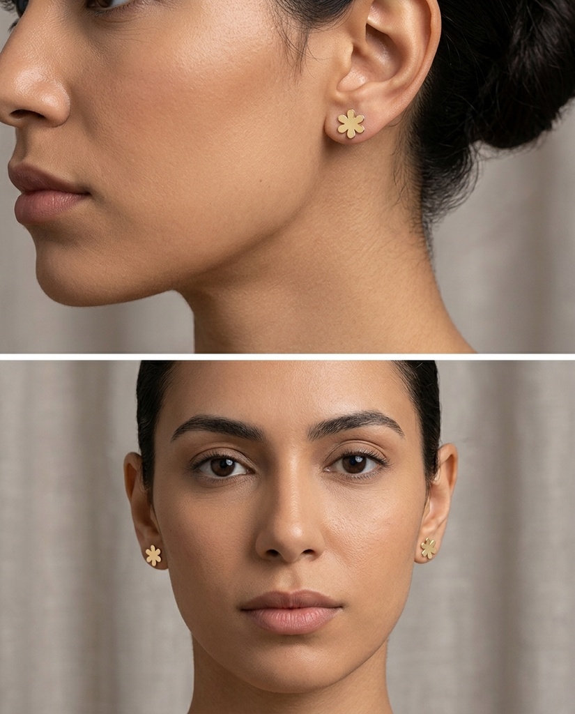 [Eari-00051-11-0.5] Stud Set (Flower Single)
