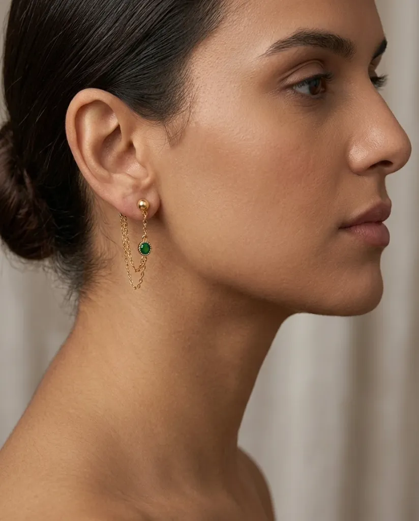 [Eari-00050-27] Studs (Blue Circle Pin)