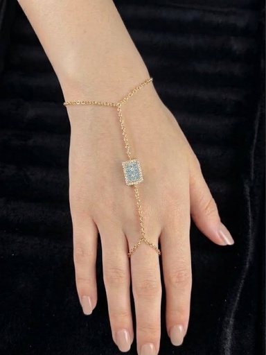 White & blue diamond square